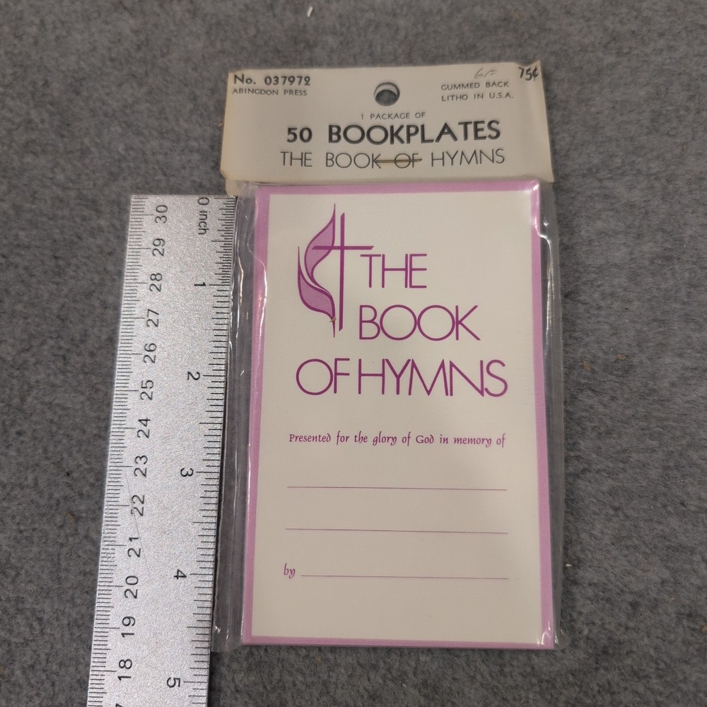 Vintage Abingdon Press United Methodist Book of Hymns Bookplates 50ct 037972‎ - Picture 3 of 4